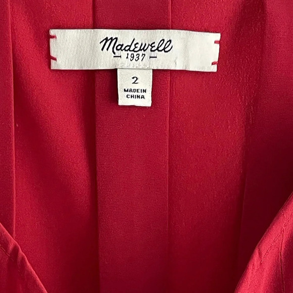 Madewell - Red Pleated Trapeze Tank - Size 2 - EUC! - Picture 5 of 5